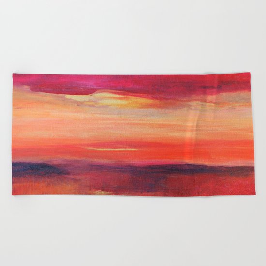 The Golden Lining Beach Towel