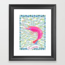 El camarón Framed Art Print