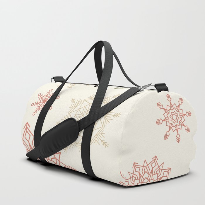 Christmas Pattern Handdrawn Colorful Snowflake Duffle Bag