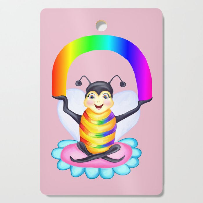 Rainbow Spectrum Bee  Cutting Board