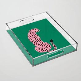 The Stare: Pink Cheetah Edition Acrylic Tray
