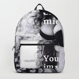 You're Not Important Enough To Be Microchipped! - Humorous 2020 Quote black and white photograph / black and white photography Backpack | Curated, Photo, Sexy, Yournotimportant, Billgates, 2020, Quotes, Donaldtrump, Enough, Quote 