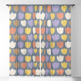 Tulip Pattern Sheer Curtain