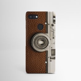 Vintage brown leather camera Android Case
