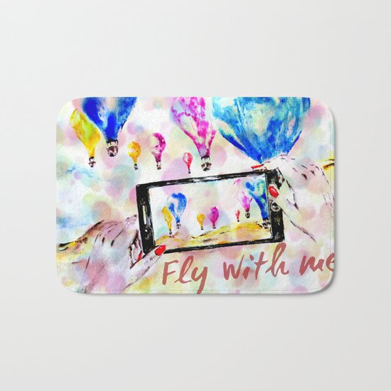 Fly with me Bath Mat