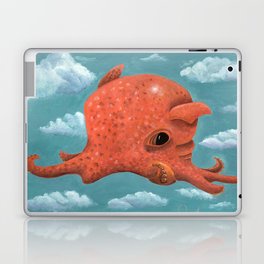 Octopus in the sky or State of mind painting in acrylic Laptop Skin