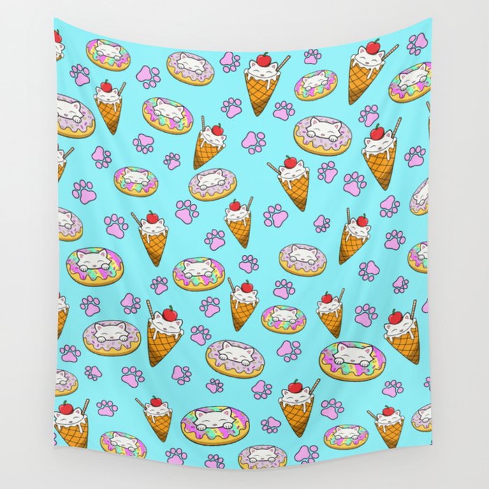 Ice cream pattern Wall Tapestry