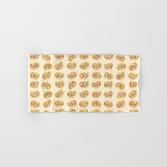 Paisley Watercolor in Tea (tan brown) Hand & Bath Towel