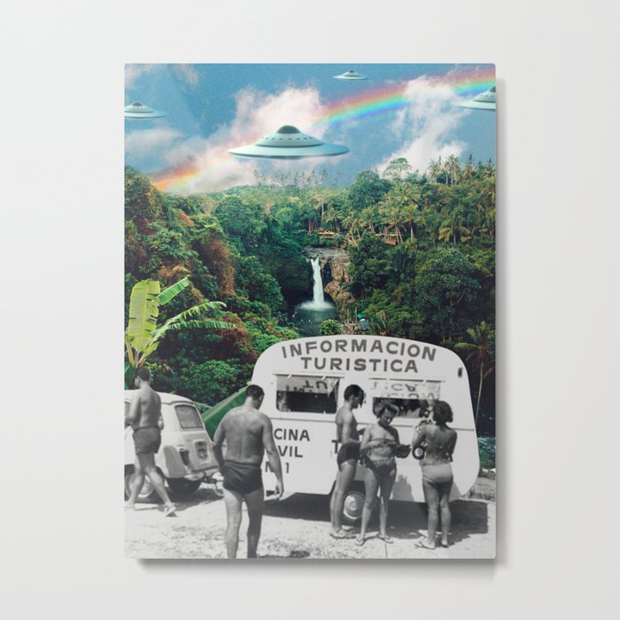 The Visitors // UFOs in Paradise Metal Print