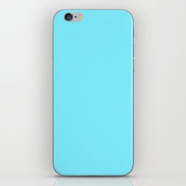 Light Neon Sky Blue Solid Color iPhone Skin