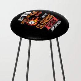 Speed Limit Sign Race Car Racer Street Racing Counter Stool