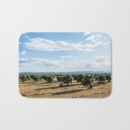 Olive trees in the countryside near the medieval white village of Ostuni Bath Mat | Landscape, Countryside, Photo, Salento, Redearth, Trullo, Puglia, Nature, Olivetree, Outdoor 