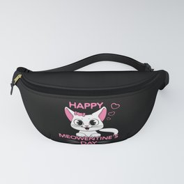 Pet Cat Animal Hearts Meow Valentines Day Fanny Pack