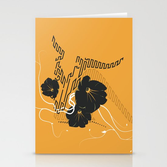 Untitled Art - Orange Stationery Cards