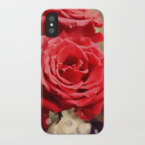 Romantic Roses and Light spots iPhone Case