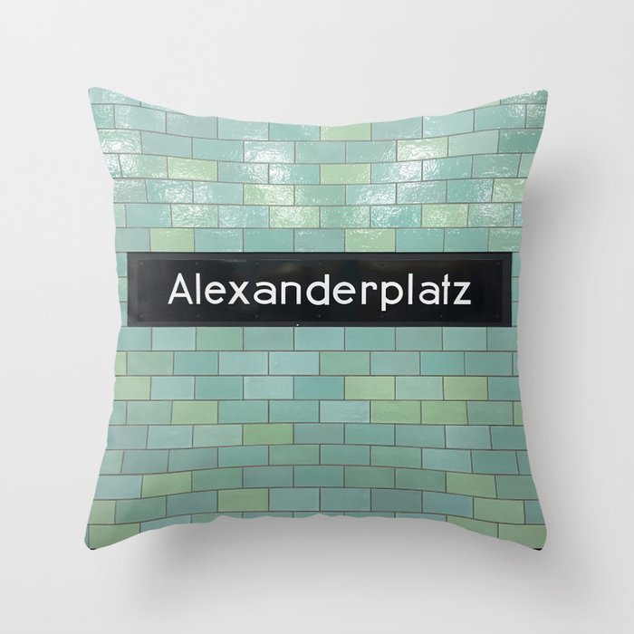 Berlin U-Bahn Memories - Alexanderplatz Throw Pillow