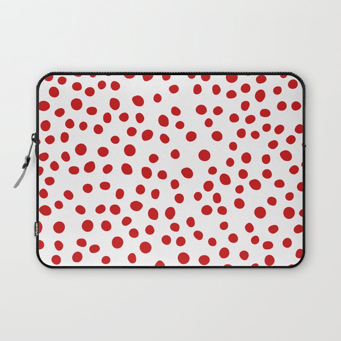 Red doodle dots Laptop Sleeve