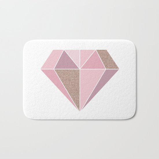 Shades of rose gold diamond Bath Mat