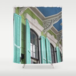 New Orleans Colorful Porch Shower Curtain