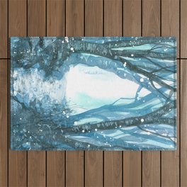 Spotted Forest Watercolor Outdoor Rug