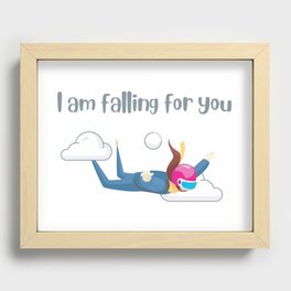 I am falling for you Recessed Framed Print