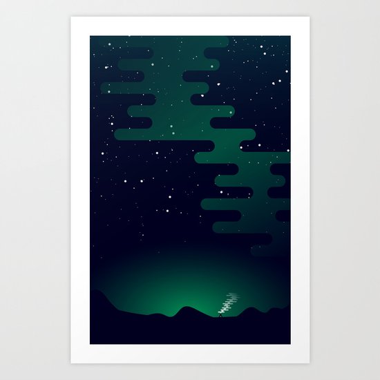 Aurora borealis Art Print