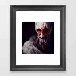 Scary ghost face #10 | AI fantasy art Framed Art Print