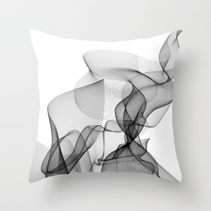 Smoked lines Throw Pillow