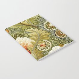 William Morris Vintage Silk Embroidery Floral  Notebook