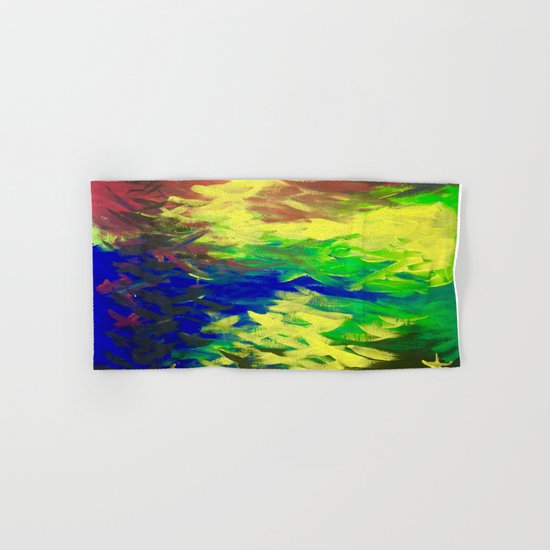 Peacock. Mimosa Inspired Primary Colors. Peacock. Hand & Bath Towel