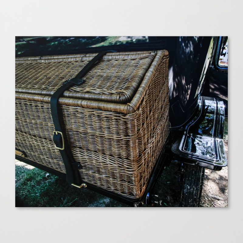 Vintage Car Trunk Wicker Canvas Print By Lowephoto Society6
