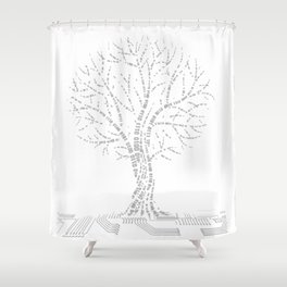 Cool Binary Tree Coding Computer Shower Curtain