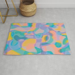 Neon Shapes / Vibrant, Colorful Abstraction Rug