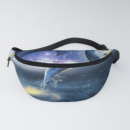 Galaxy Dolphin Dolphins In Space Earth Fanny Pack