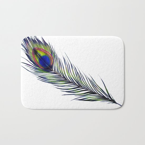 The Peacock's Feather Bath Mat