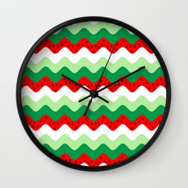 watermelon rickrack Wall Clock