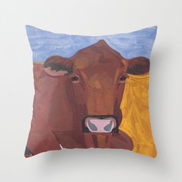 A Cow Named Pinny Throw Pillow