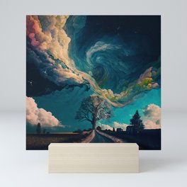 Wall Art - Mighty clouds abstract digital Mini Art Print