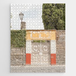 Colorful Gate In Sorrento, Italy | Italian Architecture Art Print | Colorful Street Travel Photography Jigsaw Puzzle