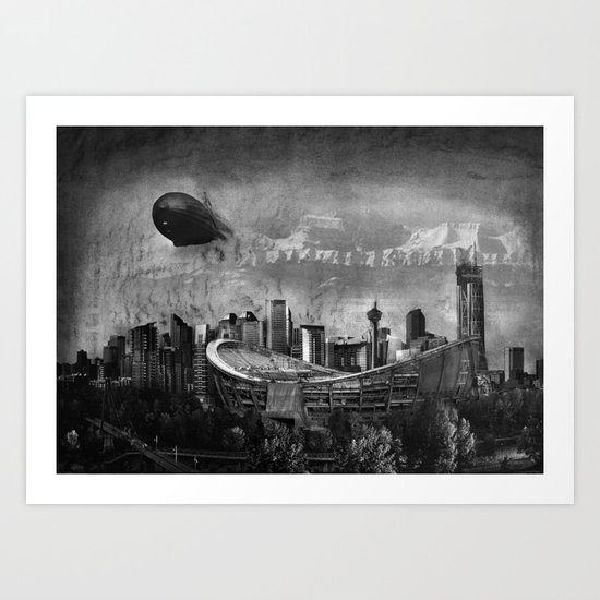 Cowtown Calgary Art Print