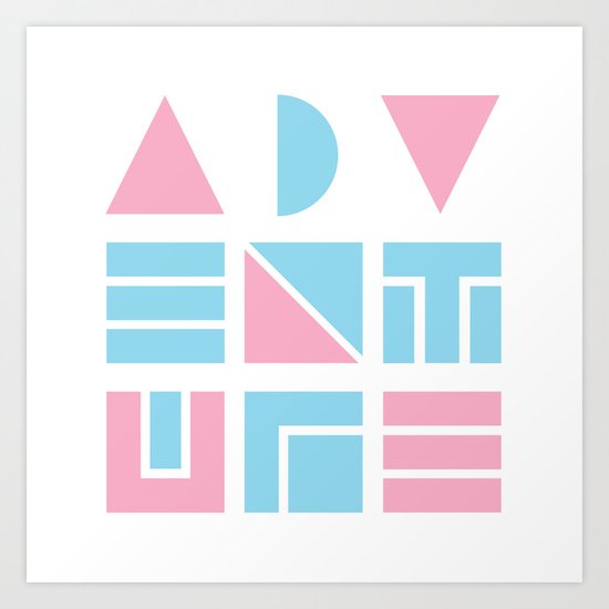 80s Geometric Adventure Art Print