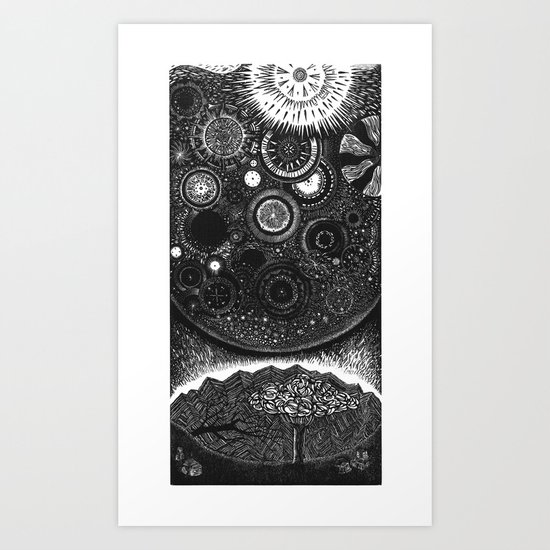 Infiniteness Woodcut Art Print