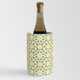 Yellow Stars and Green Flowers ARABIC TILES Wine Chiller