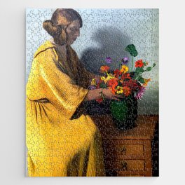 Félix Vallotton "Femme au bouquet (Woman with bouquet)" Jigsaw Puzzle