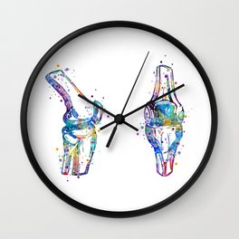 Knee Joint Watercolor Anatomy Drawing Wall Clock