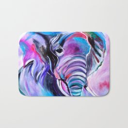 Pink Elephant Bath Mat | Pop Art, Abstractcolor, Abstractanimal, Elephant, Painting, Pinkelephant, Saveelephants, Acrylic, Wildanimal, Oil 