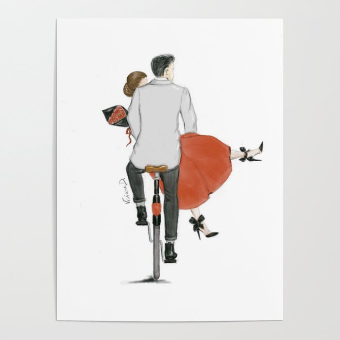 Couple’s Bike Ride Poster