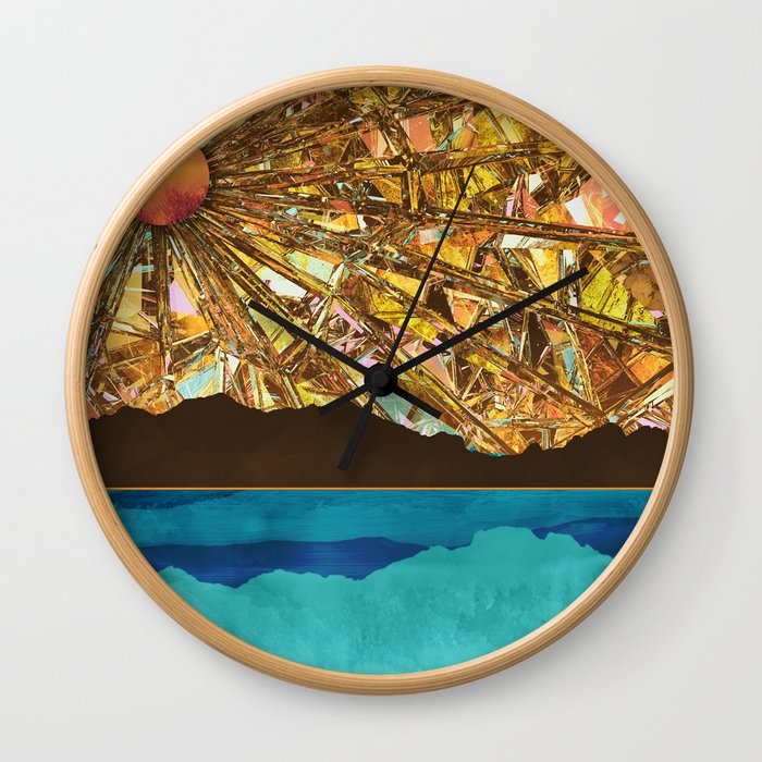 Fractured Sky Wall Clock