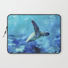 Sea Turtle Into The Deep Blue Laptop Sleeve