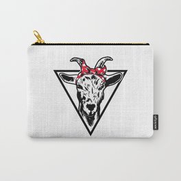 Goat Face With Bandana Carry-All Pouch